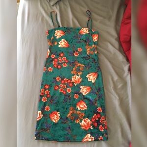 Green floral Forever 21 dress